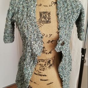 Anthropologie Short-Sleeve Sweater Cardi